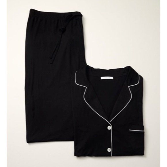 Love and Lore Black Piped PJ Set - Picture 2 of 8